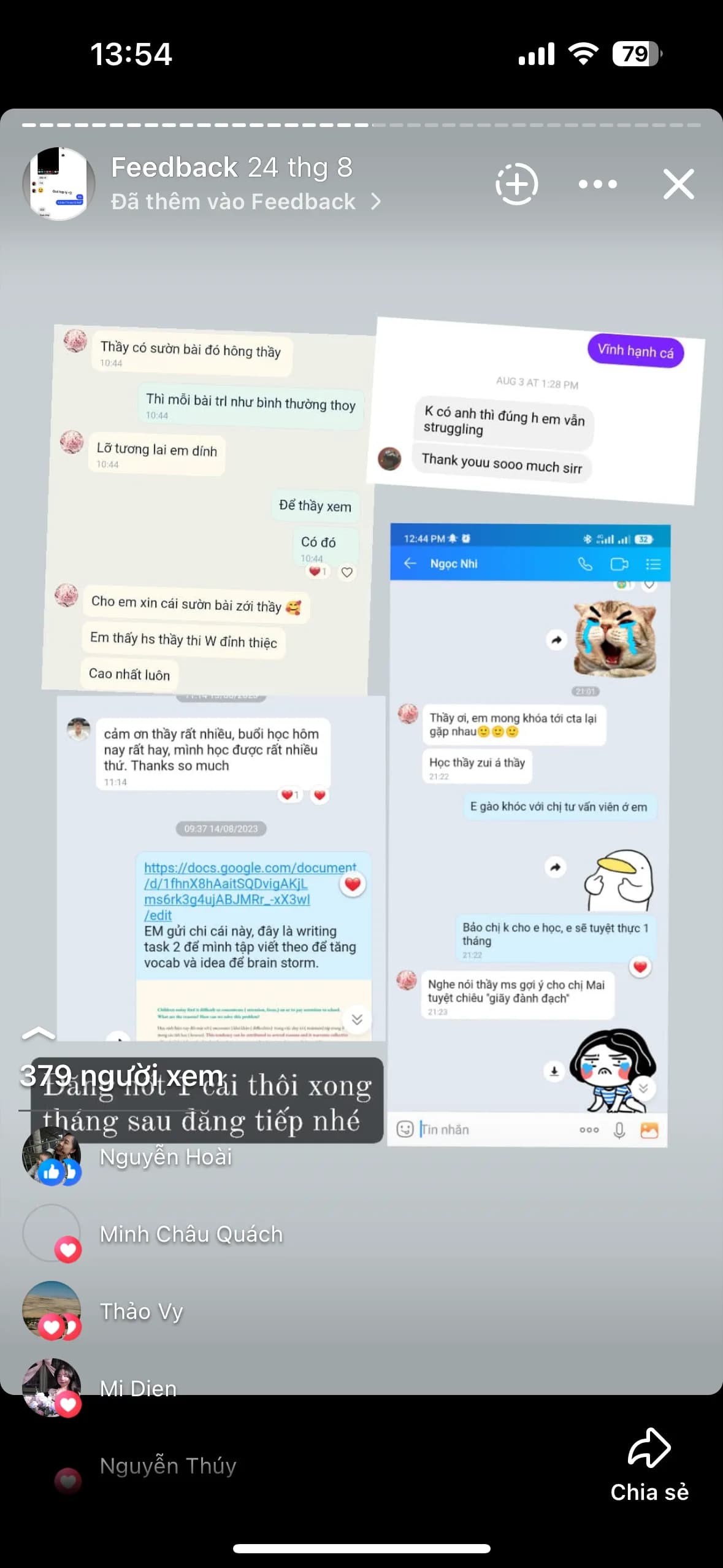 Chat feedback
