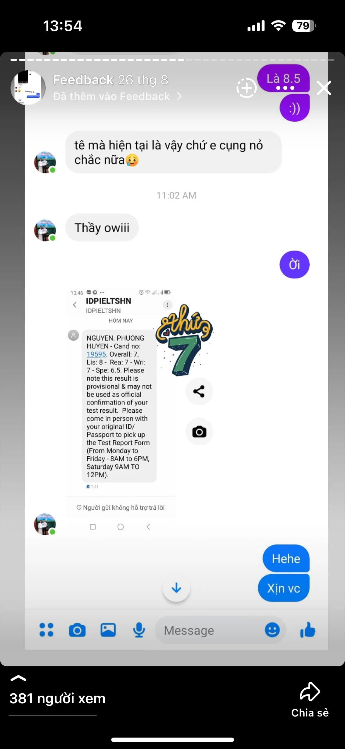 Chat feedback