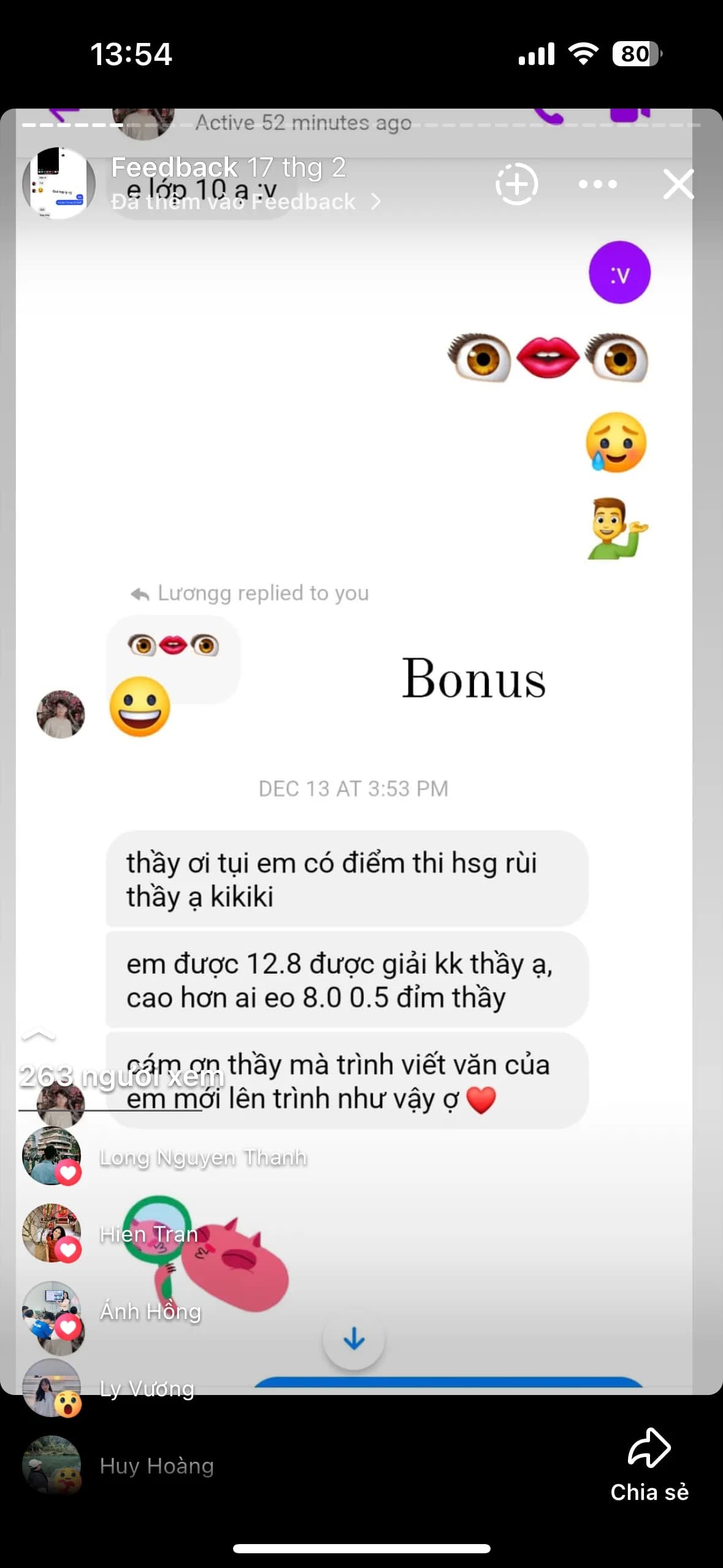 Chat feedback