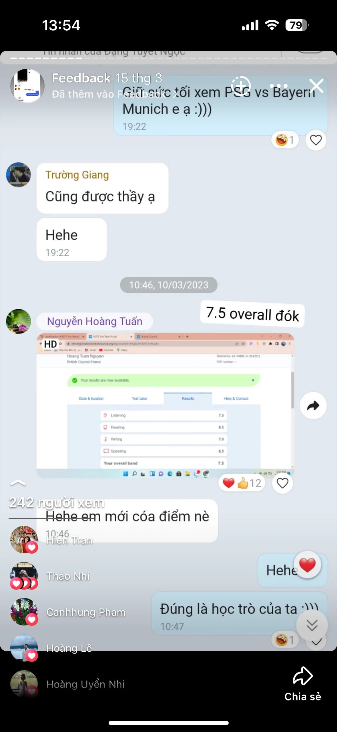 Chat feedback